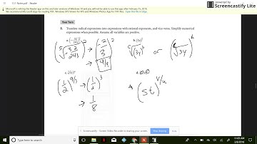 Section 11.1 - Radical Expressions and Rational Exponents (Part 2)