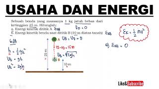 MENGHITUNG ENERGI KINETIK BENDA  PADA GERAK JATUH BEBAS (GJB) | Usaha dan Energi Fisika SMA Kelas 10