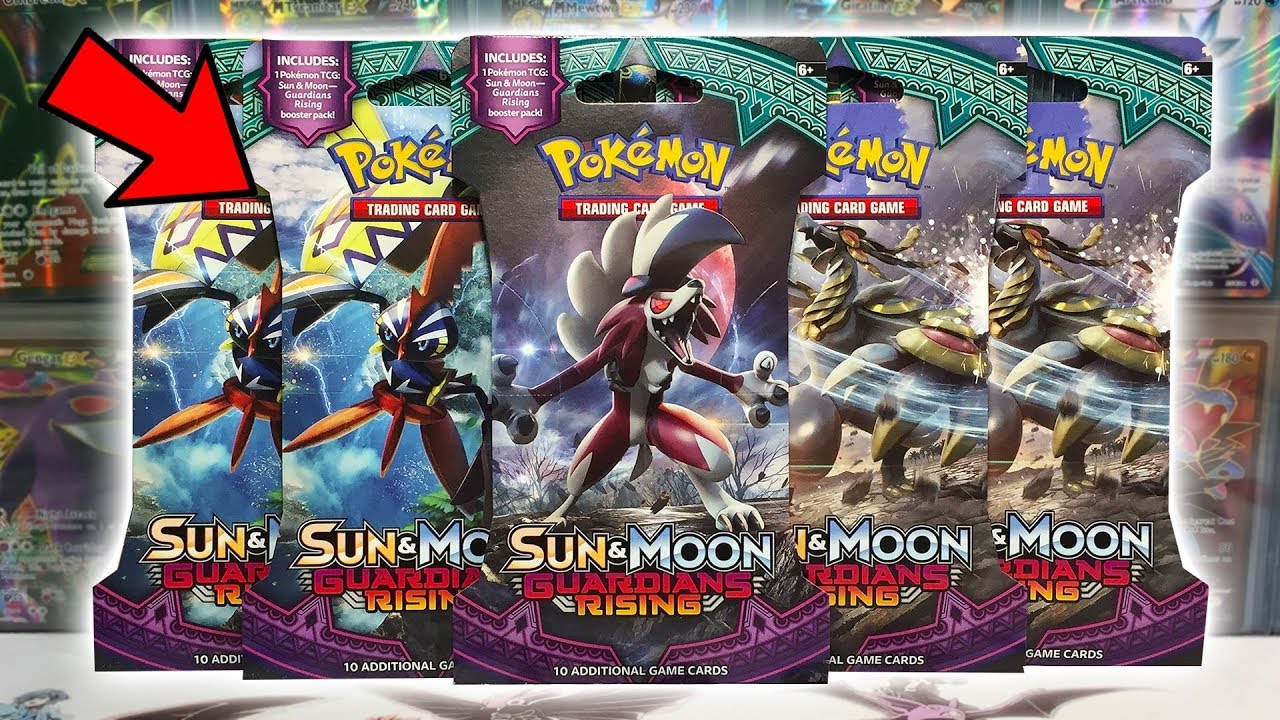 THE LUCKY SLEEVED BOOSTER BOX! 10 Guardians Rising Pokemon Booster Pack Opening!