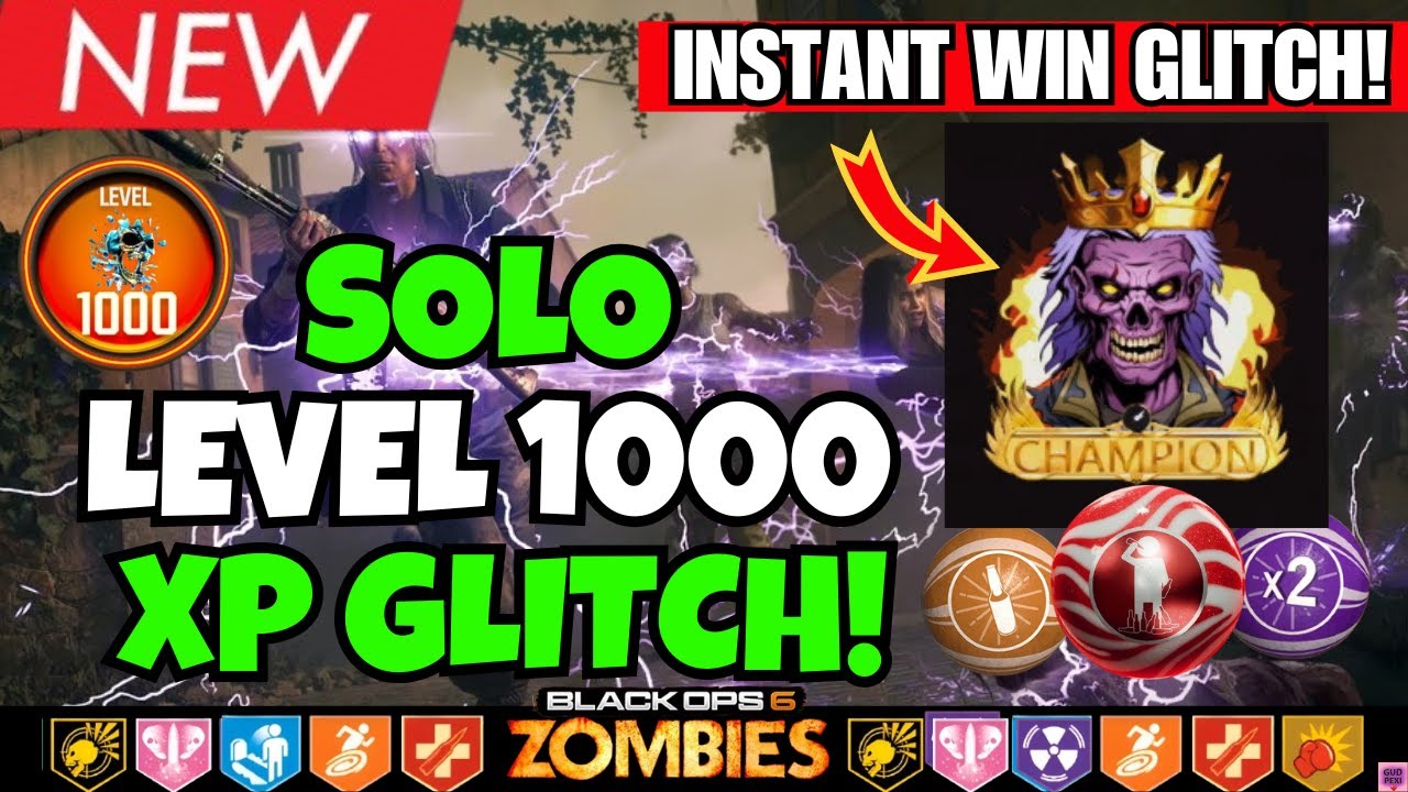 *NEW* SOLO LEVEL 1000 XP GLITCH! EASY GOBBLEGUMS & UNDEAD ASCENSION WIN GLITCH | BO6 ZOMBIES GLITCH