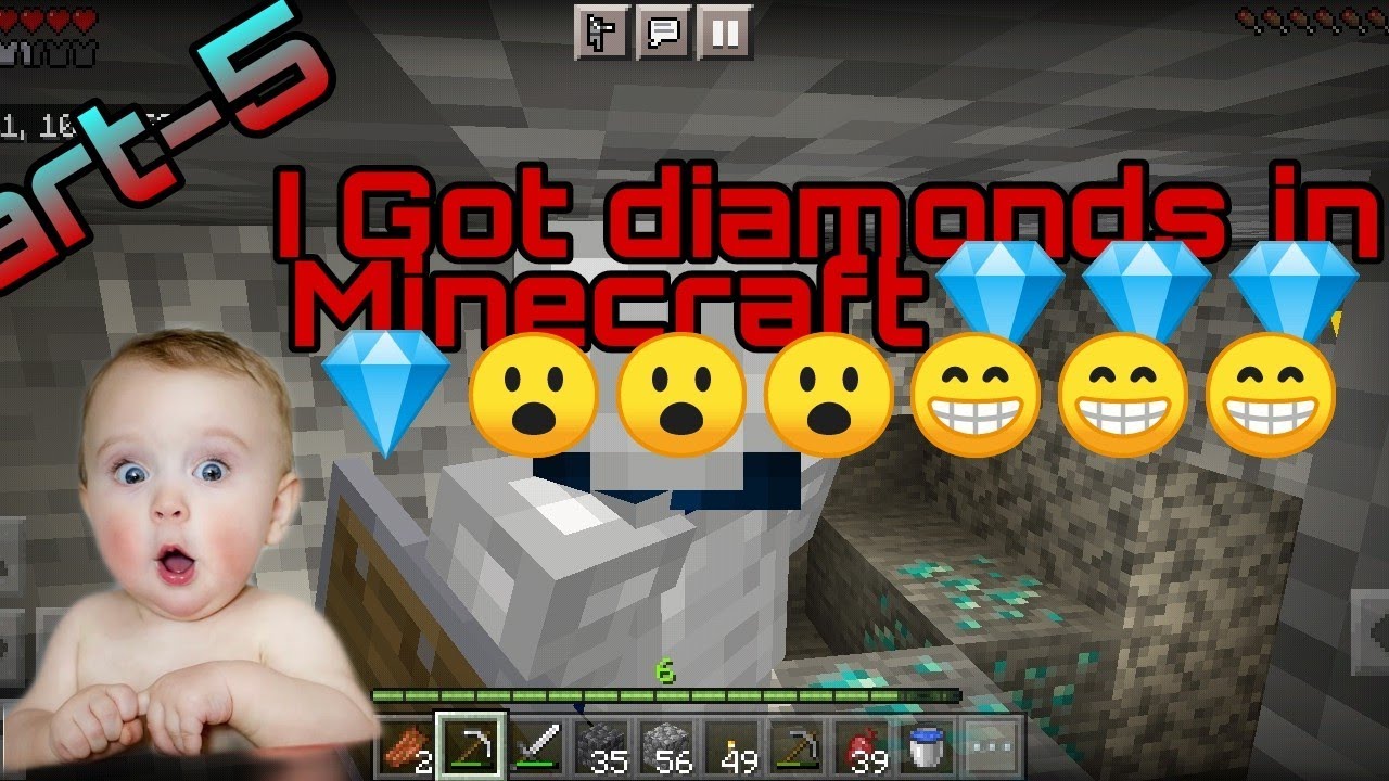 I Got diamonds in Minecraft 😎😎😎😎 - YouTube
