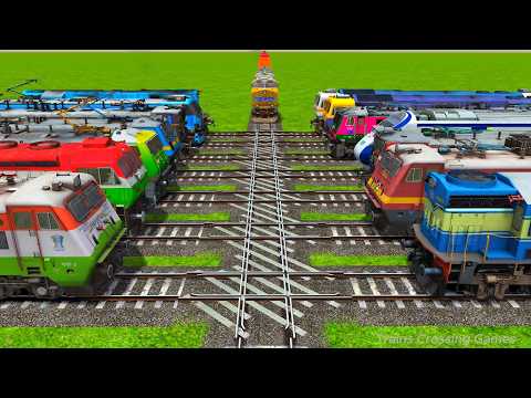All Types Indian Locomotive Shunt Icf & LHB Trains On European Daimond Railroad Tracks