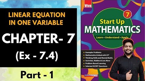 Viva Education Start up Mathematics Class 7 || Exercise 7.4