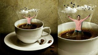 PicsArt II Creative II coffee  cup II small look II PicsArt tutorial screenshot 5