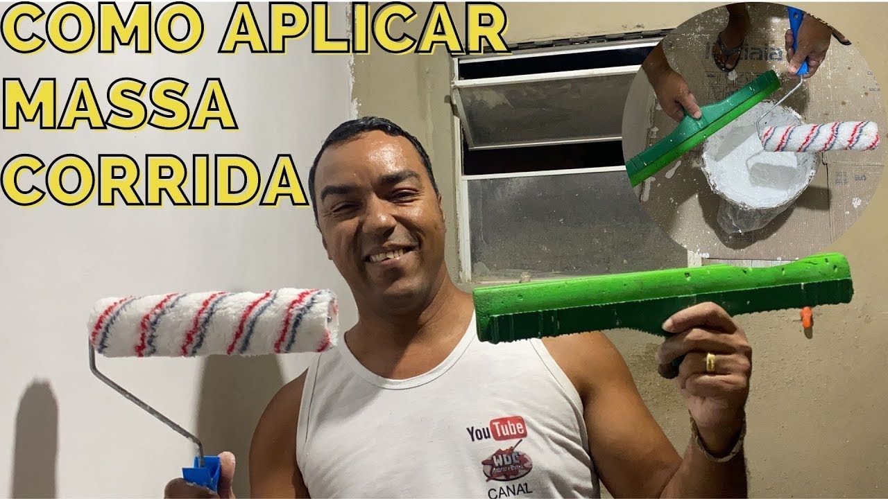 Como passar massa corrida fácil com Rodo e Rolo How to skim coat a wall ...
