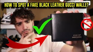 How To Spot A Fake Gucci Black Leather Wallet Really Simple