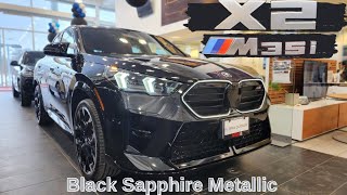 FIRST LOOK! 2024 BMW X2 M35i Black Sapphire Metallic on Coral Red/Black Veganza #bmw #x2 #u10
