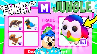 I Traded Every *MEGA JUNGLE THEME* Pet In Adopt Me Roblox!! Adopt Me Trading Proof (COMPILATION)