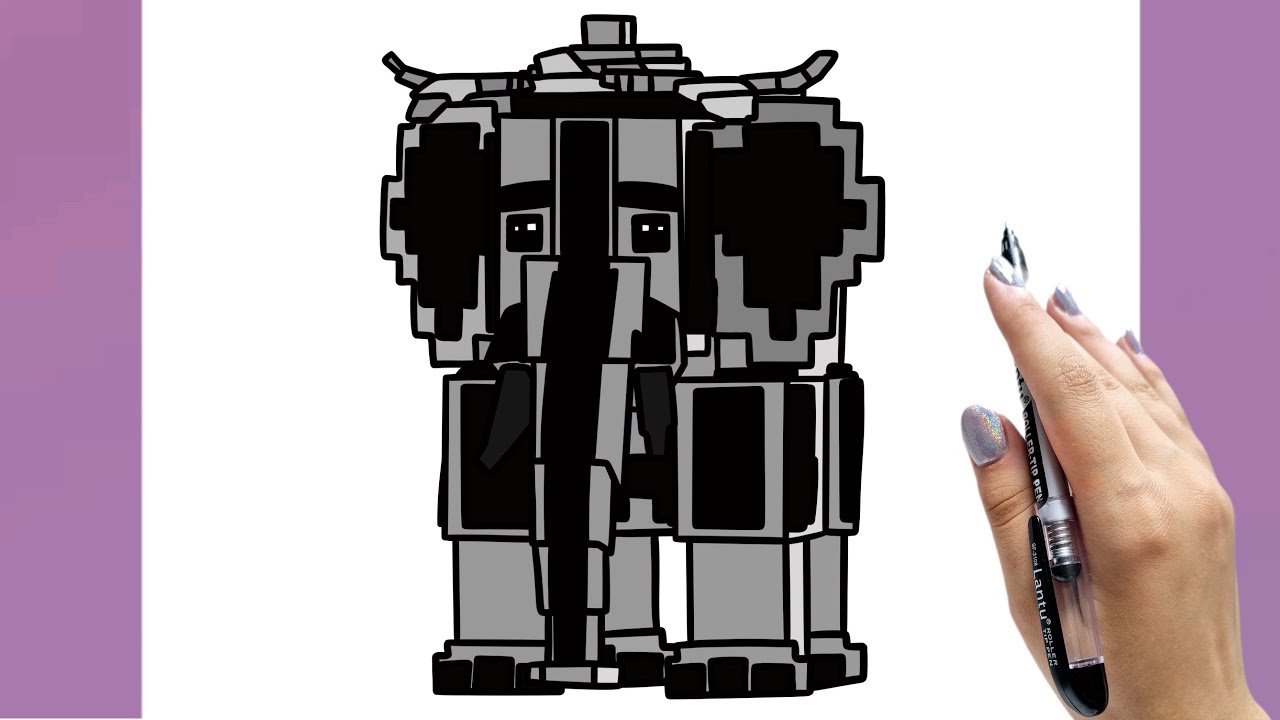 Как нарисовать слона Инь-Ян Strawberry Elephant из Steal a Brainrot (Roblox) — шаг за шагом