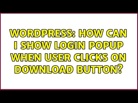 Wordpress: How can I show login popup when user clicks on download button?