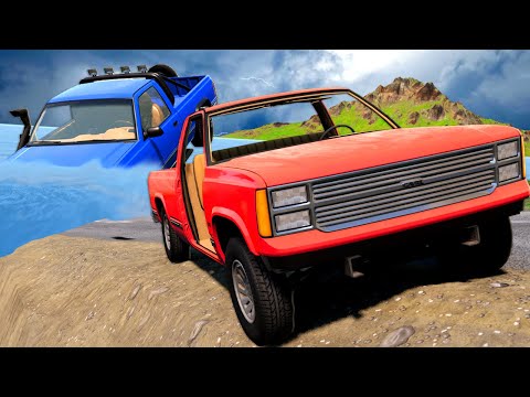 UPGRADED Truck Challenge During a Dangerous FLOOD in BeamNG Drive Mods!