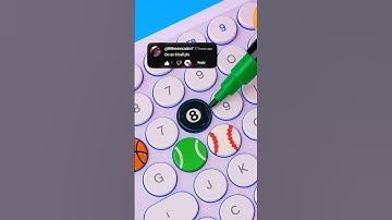 Painting 8 BALL on my CUSTOM Circle Keyboard *DAY 6* #art #customkeyboard #satisfying