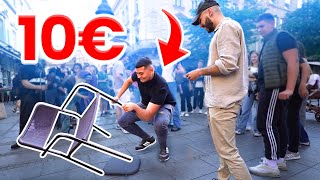 Podigni stolicu s jednom rukom i osvoji 10€! 💵🔥 *nemoguće je* | Kimi's Life