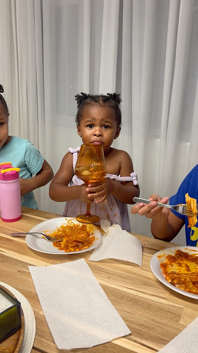 Dad catches baby sister drinking out of a wine glass because of this #shorts
