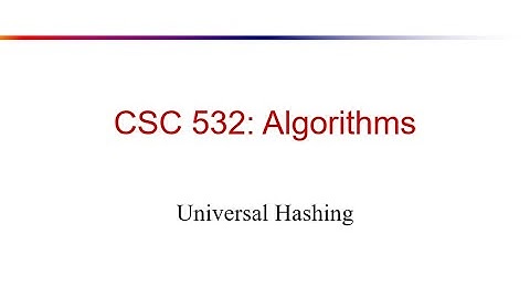 18-3 Universal Hashing