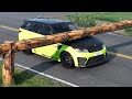 Cars vs LOG TRAP - BeamNG Drive