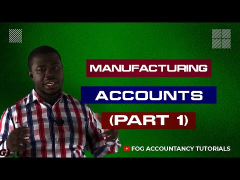 MANUFACTURING ACCOUNTS (PART 1)