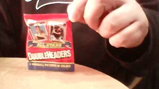 1990 TOPPS DOUBLEHEADERS BASEBALL PACK BREAK OPENING NOLAN RYAN NICE ODDBALL PRODUCT