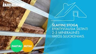 Ar galima šlaitinį stogą šiltinti vienu vatos sluoksniu?