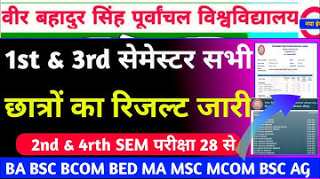 Vbspu News Today|Vbspu Result 2023|Vbspu 3rd Semester Result|Vbspu Bed Result 2023|Vbspu Exam News