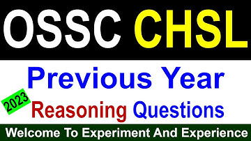 OSSC CHSL SCEW 2023-24 Reasoning Questions #ossc #osscexam  #osscchsl  #osscchsl2024 #osscscew
