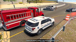 Xe Cứu thương Cứu hỏa Xe Cảnh Sát  Khẩn Cấp _  Flashing Lights  Ambulance Emergency Simulator screenshot 4