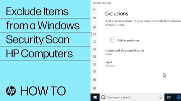 Exclude Items from a Windows Security Scan | HP Computers | HP Support