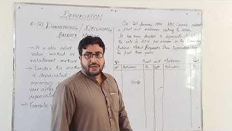 Diminishing Balance Method: 2nd Method of Depreciation in Urdu / Hindi