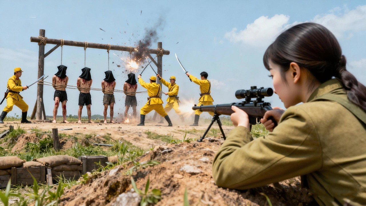 日軍正要處決人質，沒想到美女狙擊手早已埋伏，瞬間秒殺日軍救下人質。⚔️ 抗日 | 戰爭 | Kung Fu #特種兵 #中國電視劇