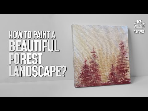 Your Forest / Day 257 / Tree Painting For Beginners / Easy Painting Ideas