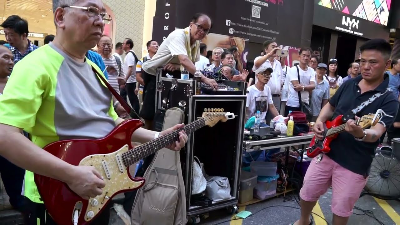 綠島小夜曲 + 梅花 + 月亮代表我的心 -- Maria 聲寶之夜冠軍 -- Sun L樂隊 香港街頭音樂會 Busking Hong Kong180729BN