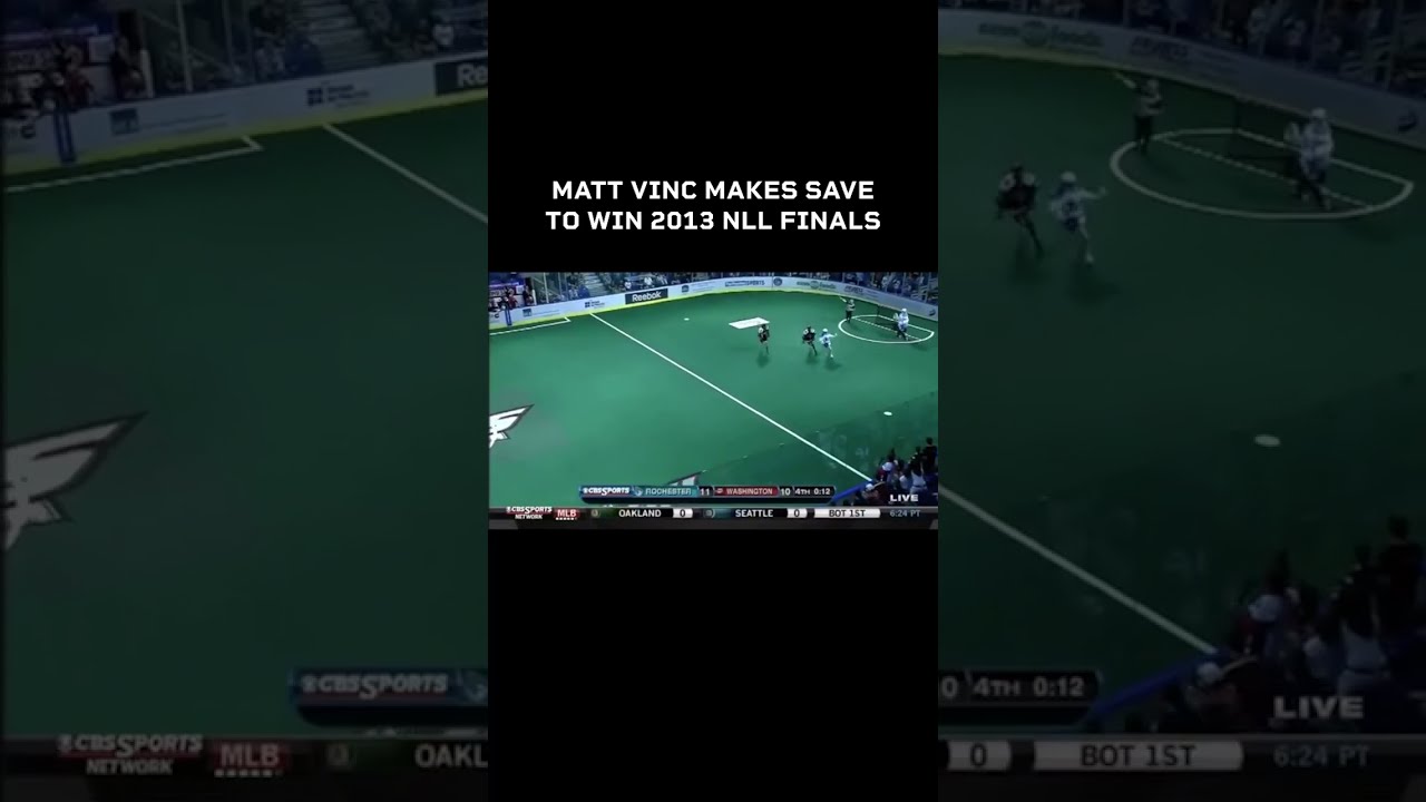 MATT VINC MAKES SAVE TO WIN 2013 NLL FINALS