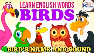 BIRDS Names and Sounds - Learn Bird Species in English