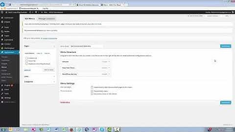 WordPress Menus Video Guide for New Bloggers