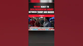 Voters react to 2024 presidential debate between Trump and Harris #shorts thumbnail