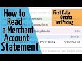 How To Read A Merchant Account Statement - First Data Omaha - Tier Pricing