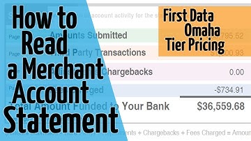 How To Read A Merchant Account Statement - First Data Omaha - Tier Pricing