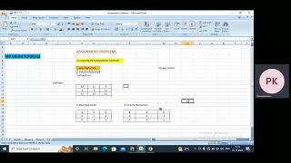 Lecture 1 Introduction to Assignment problem and Hungarian Method