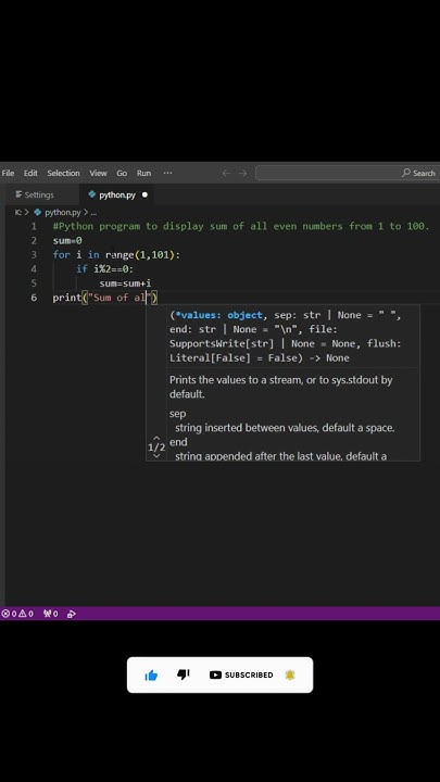 Python program to display the sum of all even numbers from 1 to 100 # ...