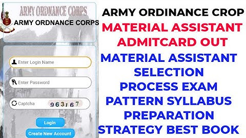 AOC MATERIAL ASSISTANT SELECTION PROCESS EXAM PATTERN DETAIL SYLLABUS PREPARATION STRATEGY BEST BOOK