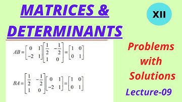 Matrices & Determinants L9 || Class-12 || CHSE || Exercise 4(b) Q. No. 1 to 9 ||