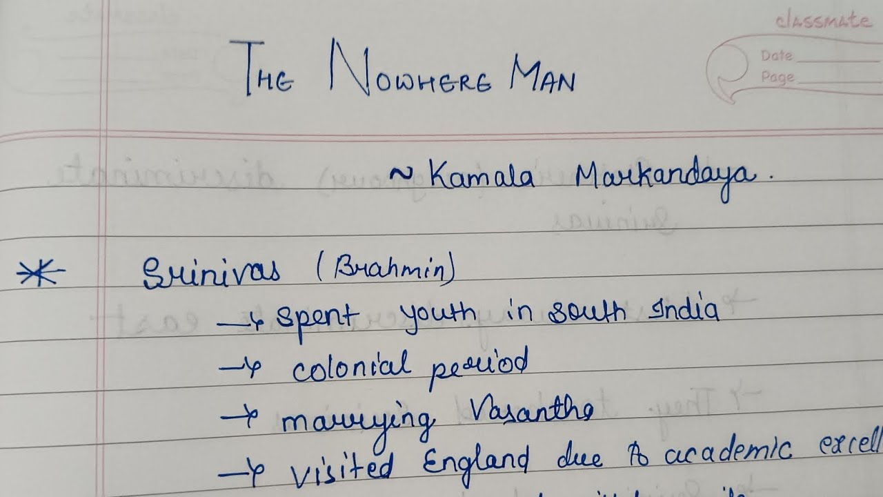 The nowhere man by Kamala Markandeya BA 3RD YEAR ENGLISH LIT PAPER 2 ...