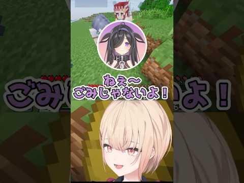 物で釣ろうとする夜牛詩乃　#vtuber  #切り抜き #あらなみマイクラ #水面まど