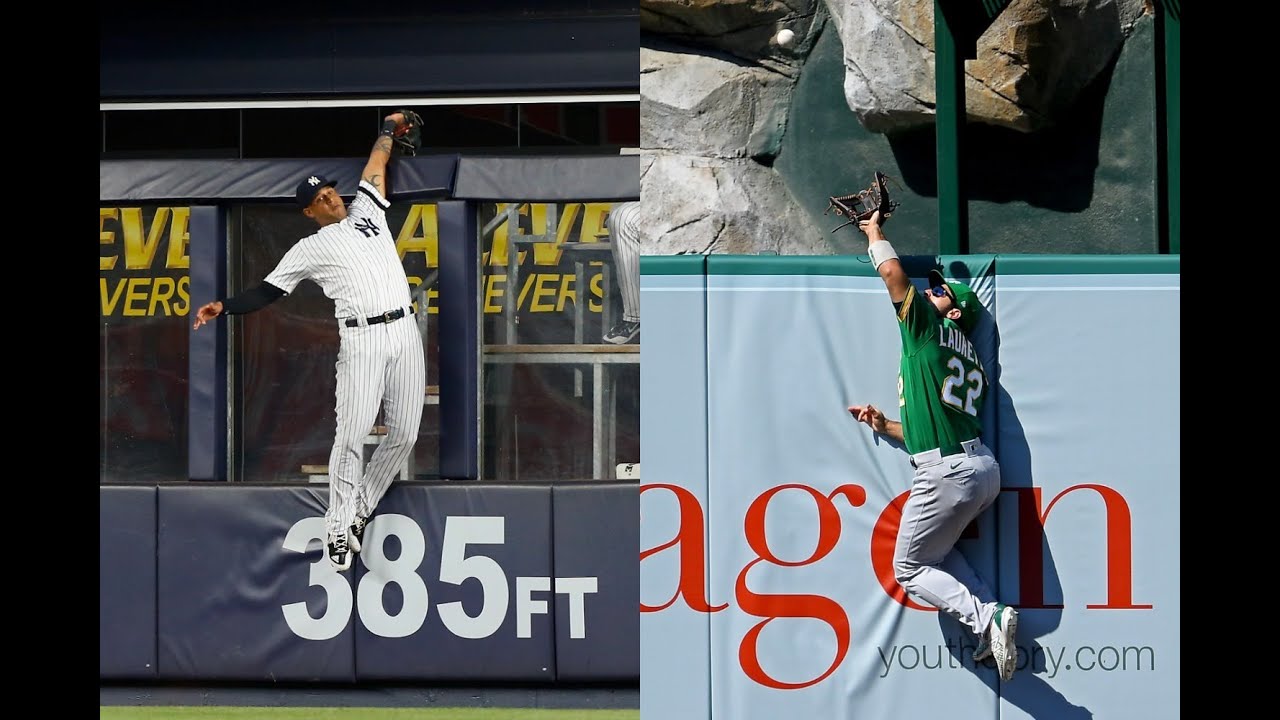 ホームランキャッチ ホームランが一瞬でアウトに ホームランキャッチ集 メジャー 野球 スーパープレー Youtube