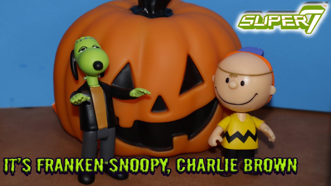 Super7 Halloween Peanuts Franken Snoopy & Charlie Brown ReAction Figure