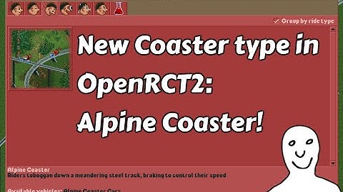 New coaster type in OpenRCT2: Alpine Coaster!