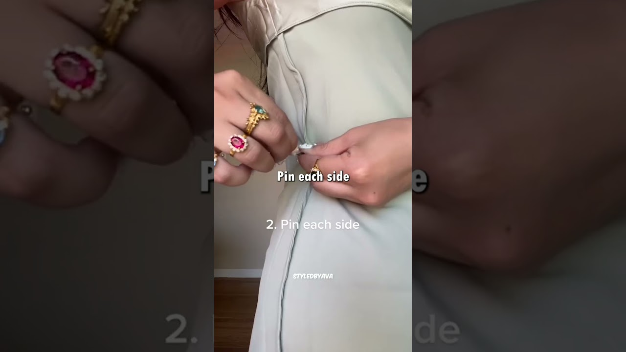👗 Genius Hack to Make Any Dress Fit Perfectly!  Waist Slimming Trick ✨