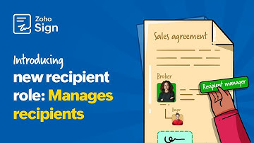 Review and change associated recipients in Zoho Sign | Manages recipients | Digital signatures