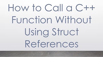 How to Call a C+ +  Function Without Using Struct References
