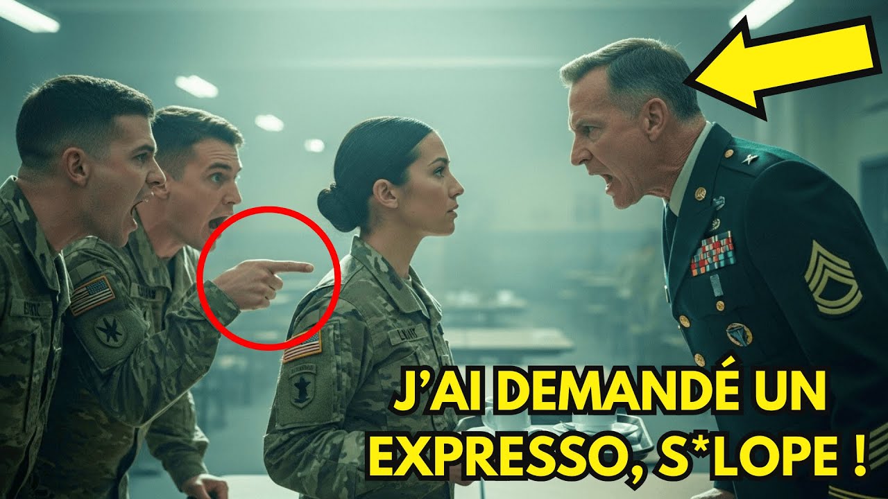 On lui ordonna de servir du café, jusqu'à ce que le général la voie et se fige de peur